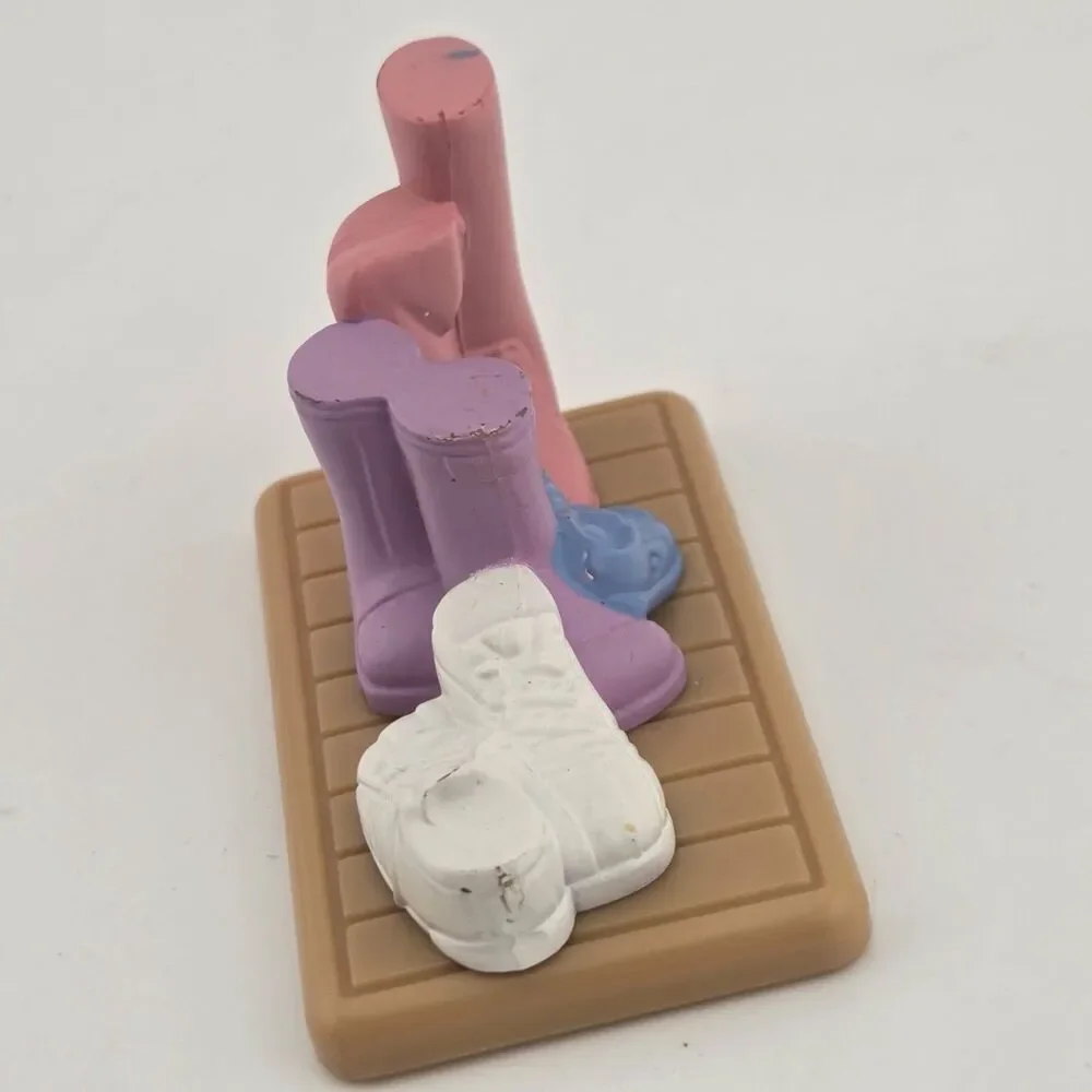 Fisher Price Loving Family Dollhouse Shoe Boot Mat For Mudroom Boots Shoes